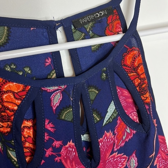 PaperMoon Anthropologie Floral Halter Flowy Tank Top Blouse - Picture 4 of 6